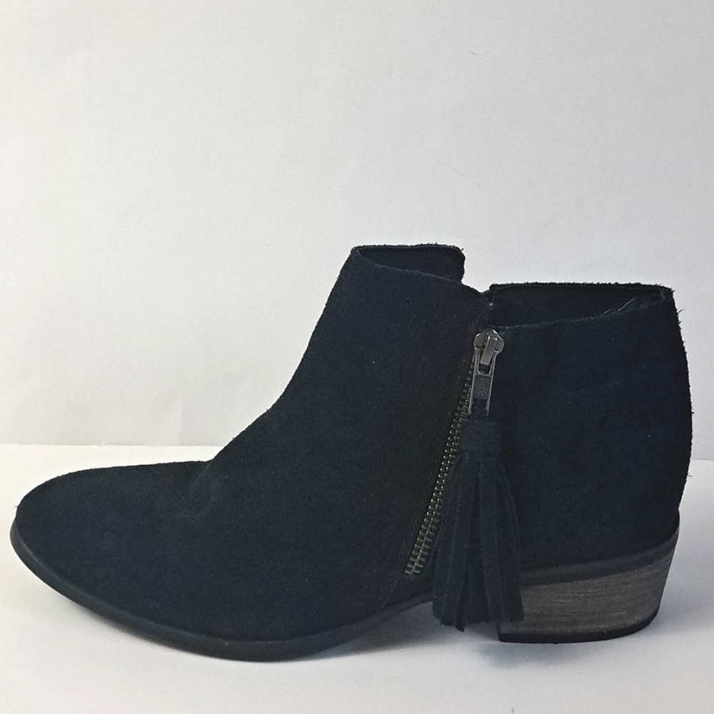 MIA Emerson fringe tassel side zip suede ankle boot sz7.5